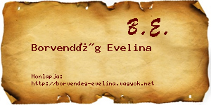 Borvendég Evelina névjegykártya